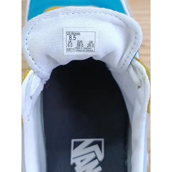 Vans Ward Color Block Low Skate Shoes Skateboarding Canvas Womens Size 8.5 - Picture 10 of 11